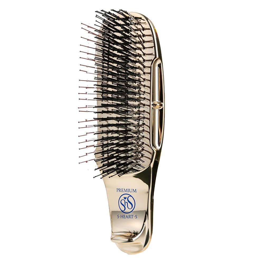 Расческа S‑Heart‑S Scalp Brush World Premium Short Gold