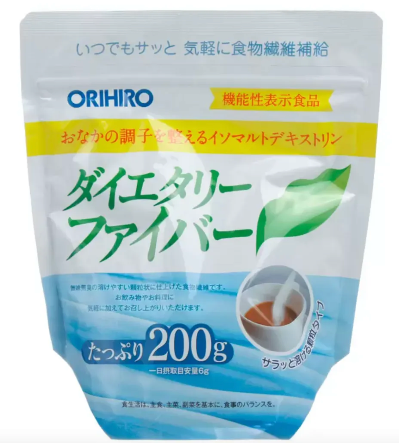 Пищевые волокна Orihiro, порошок, 200 г, 1 шт.