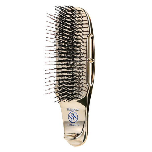 Расческа S‑Heart‑S Scalp Brush World Premium Short Gold