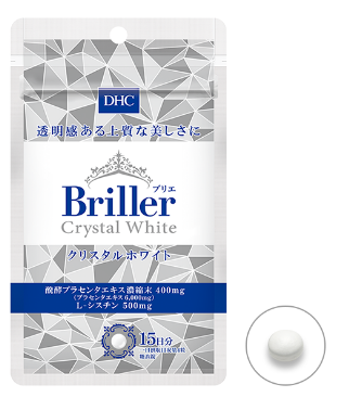 DHC Briller Crystal White Supplement with the placenta to lighten the tone of the skin, a course of 15 days